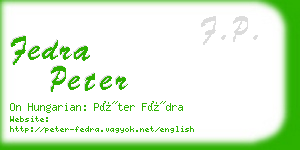 fedra peter business card